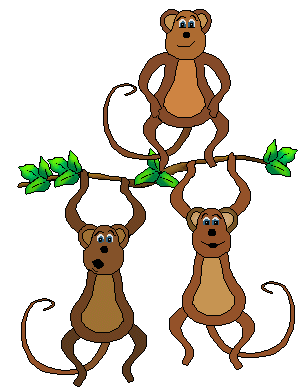 303x392 Monkeys Clipart