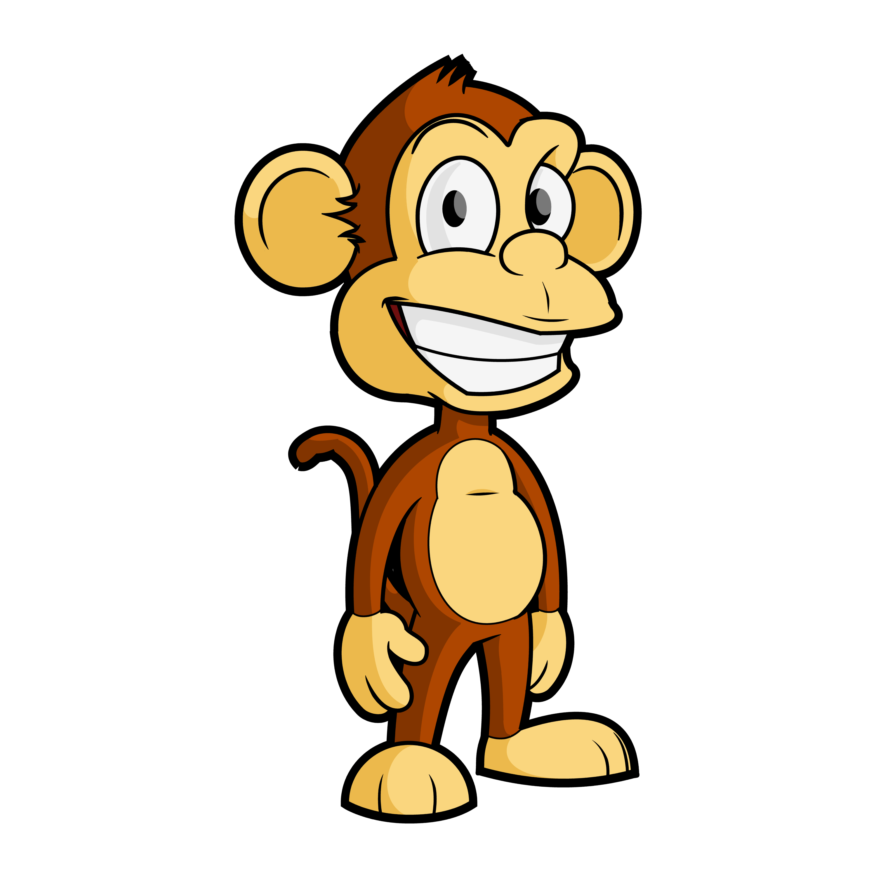 3000x3000 Cartoon Monkeys Clip Art Graphics 2