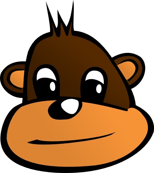 528x595 Monkey Head Clip Art Free Vector In Open Office Drawing Svg ( Svg