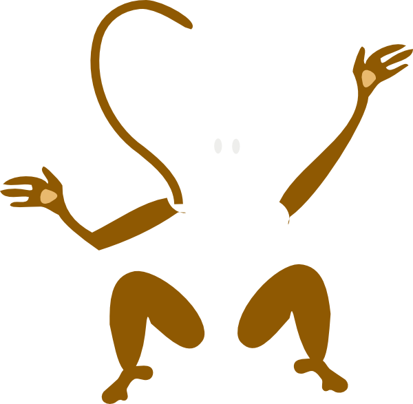 600x587 Monkey Legs And Arms Clip Art