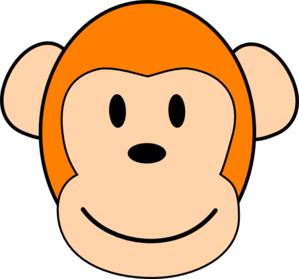299x279 Orange Monkey Clip Art