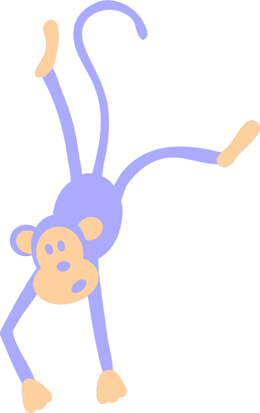 372x592 Purple Monkey Clip Art