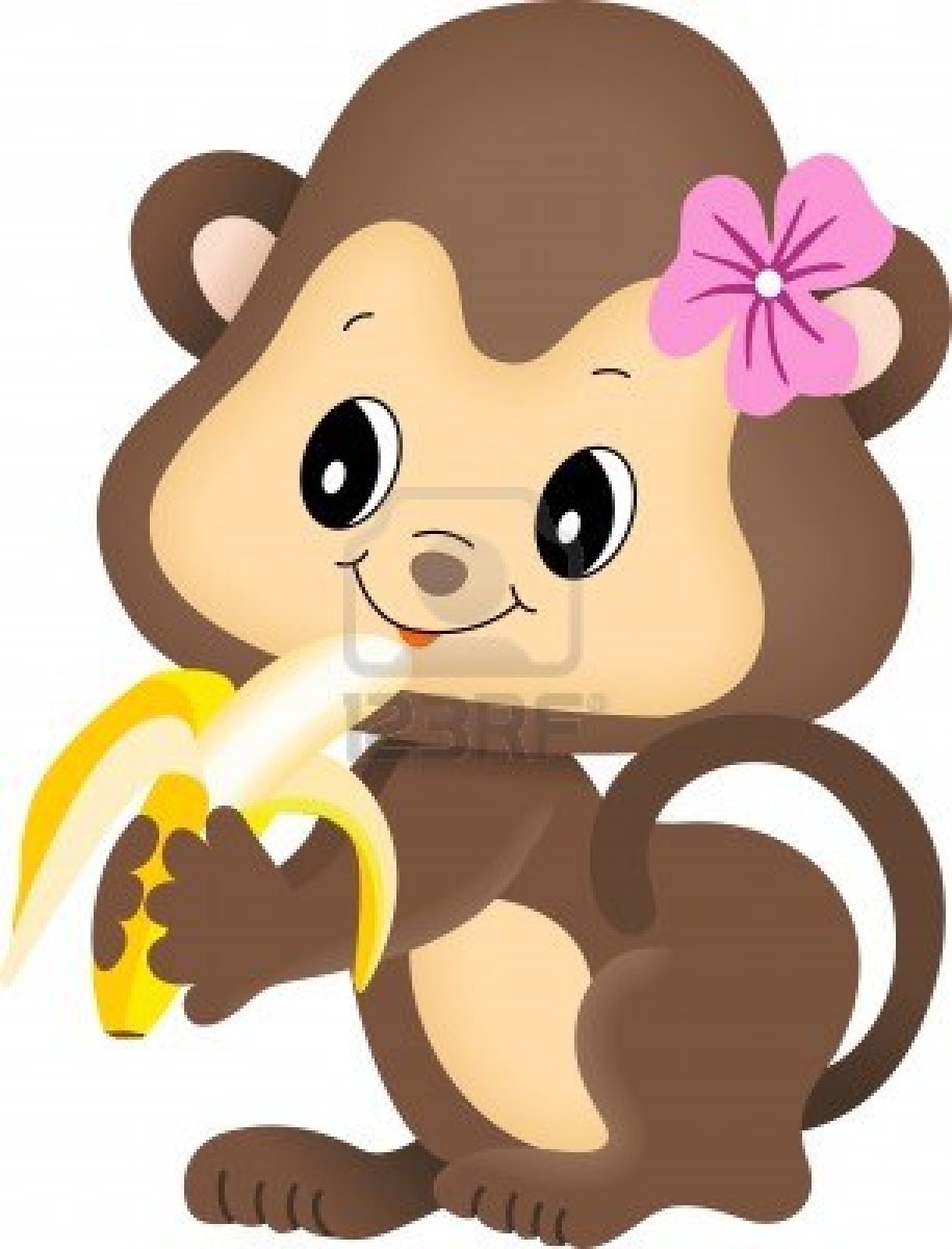 915x1200 Monkey Girl Clipart