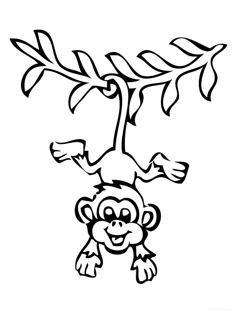 750x1000 Monkey Coloring Pages. Download And Print Monkey Coloring Pages