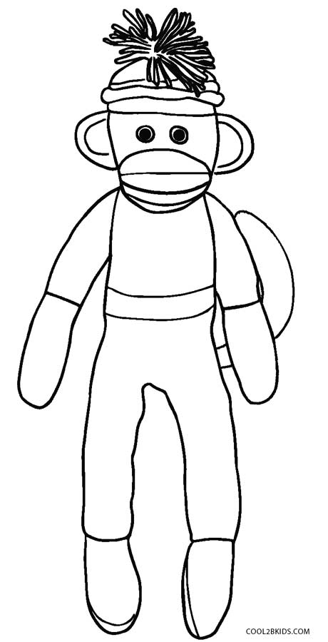 460x900 Sock Monkey Coloring Pages