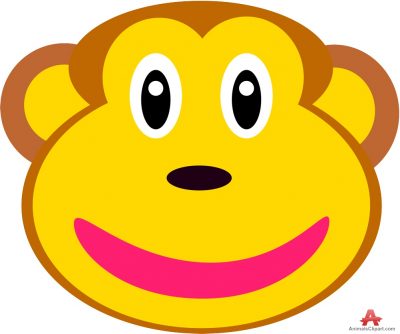 400x334 Monkey Face Clip Art Black And White Free