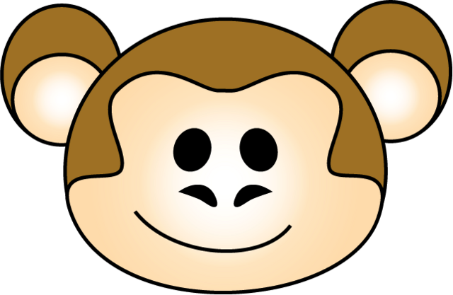 640x417 Monkey Face Clipart 6