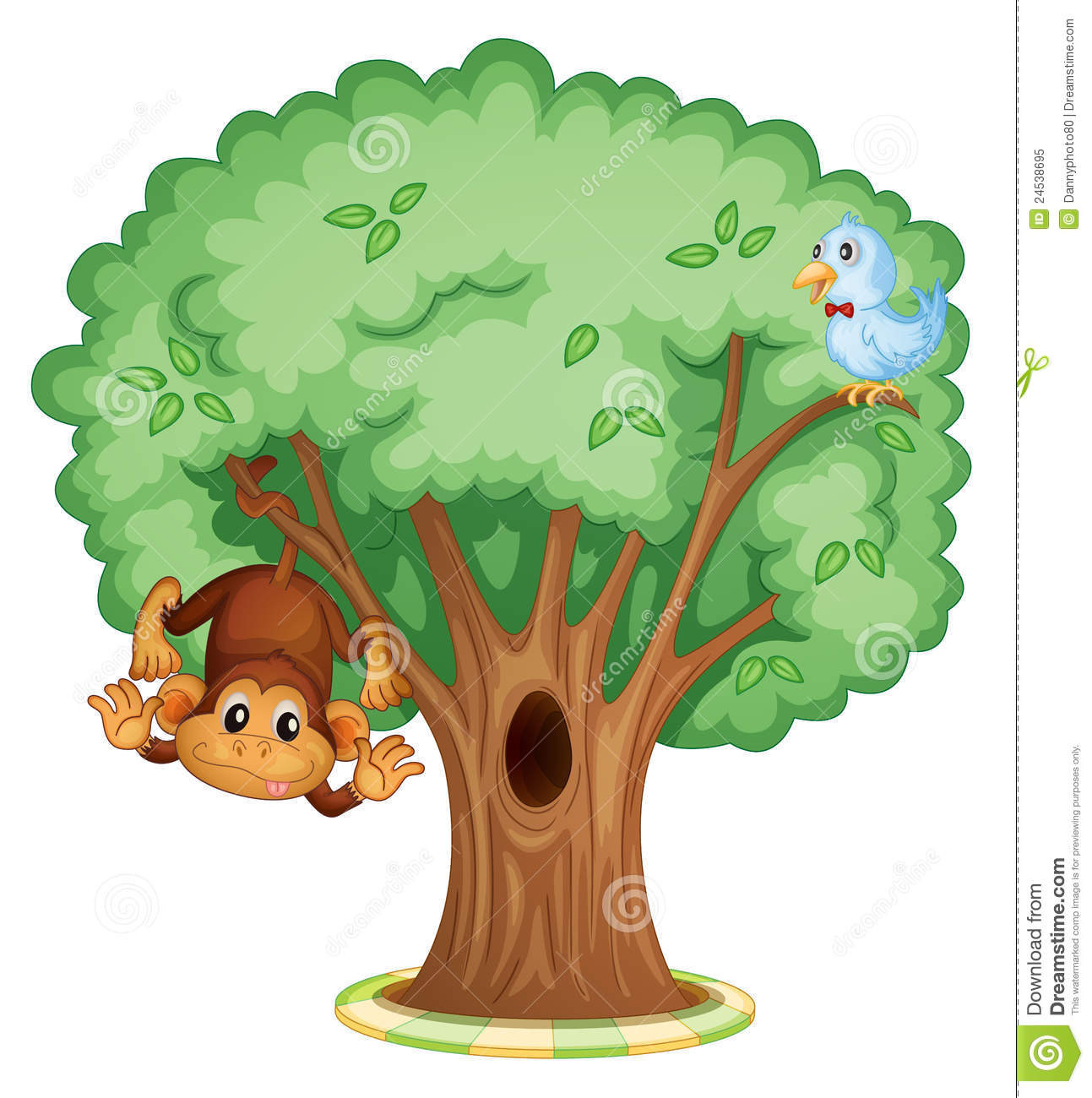 1293x1300 Monkey On Tree Clipart