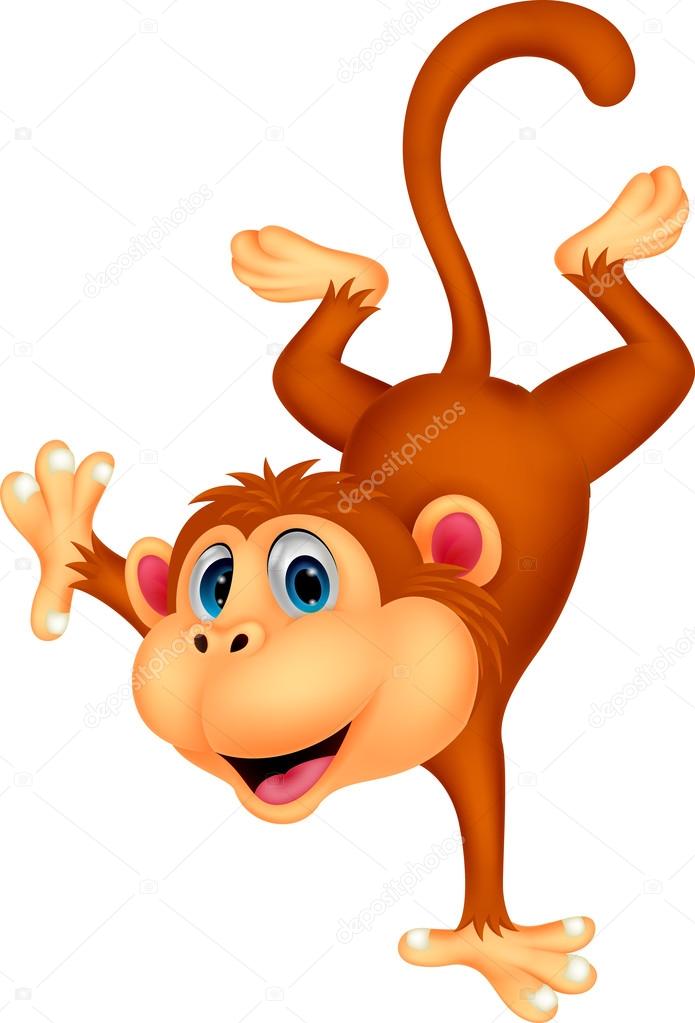 695x1023 Cute Monkey Cartoon Stock Vector Tigatelu