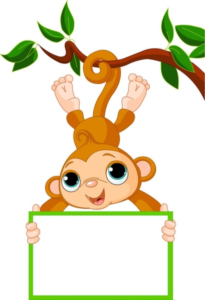411x600 Monkey Cartoon Image 02 Vector Free Vector In Encapsulated
