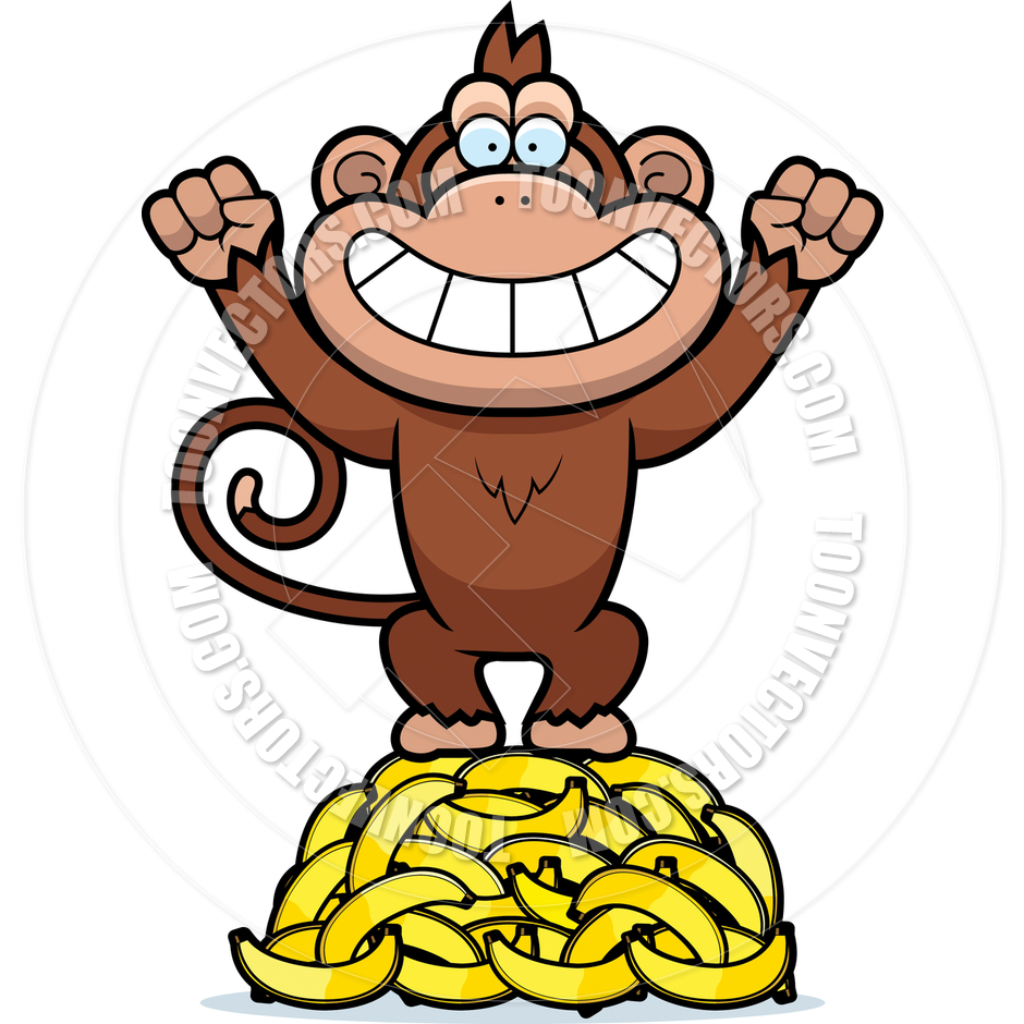 940x940 Cartoon Monkey Bananas By Cory Thoman Toon Vectors Eps