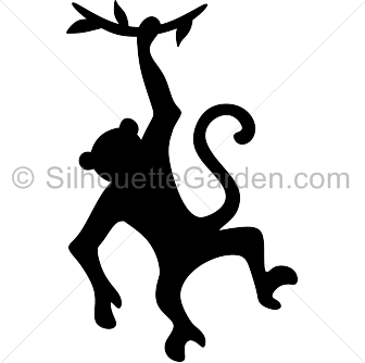 336x334 Monkey Silhouette