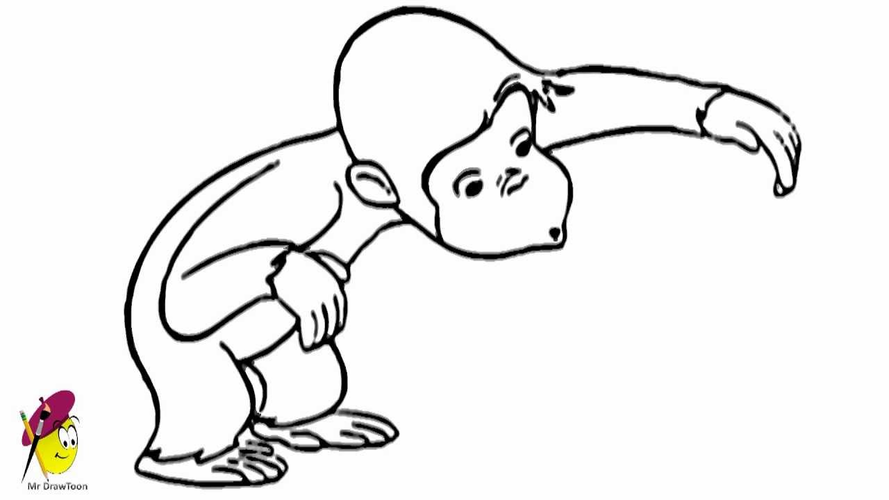 1280x720 Coloring Pages Extraordinary A Drawing Of Monkey Template 4