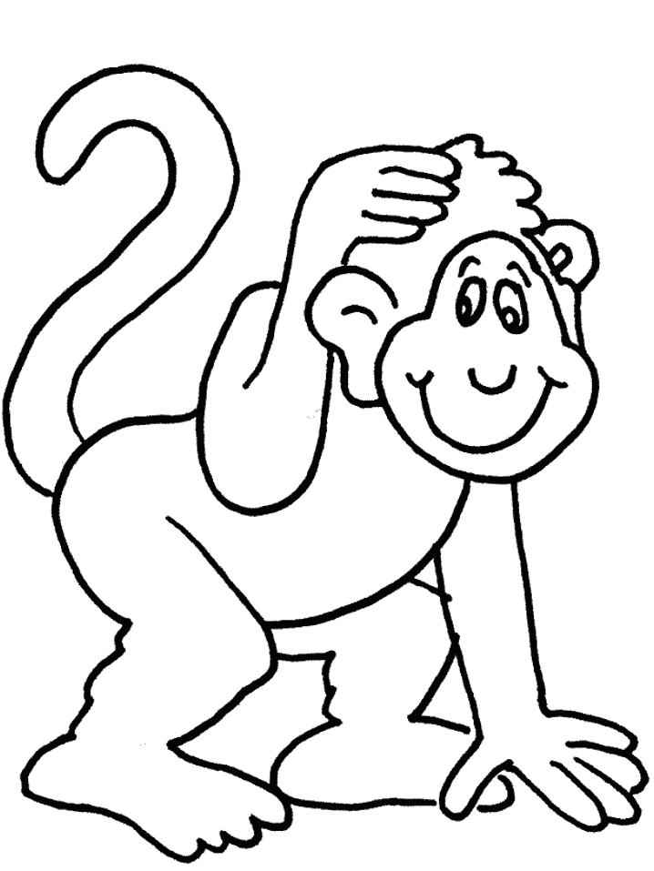 718x957 Monkey Coloring Page, Disney Coloring Page Embroidery