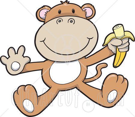 450x392 Monkey Clip Art 13573 Cute Baby Monkey Eating A Banana Clipart