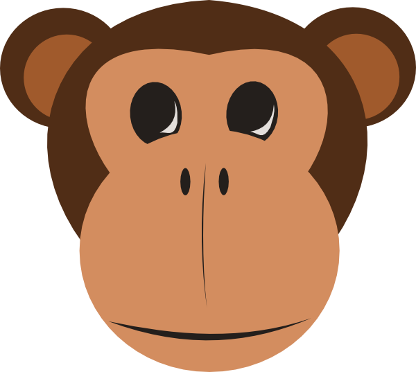 600x537 Monkey Face Clip Art