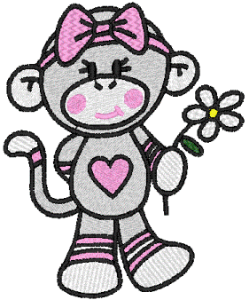 281x338 Sock Monkey Face Clip Art