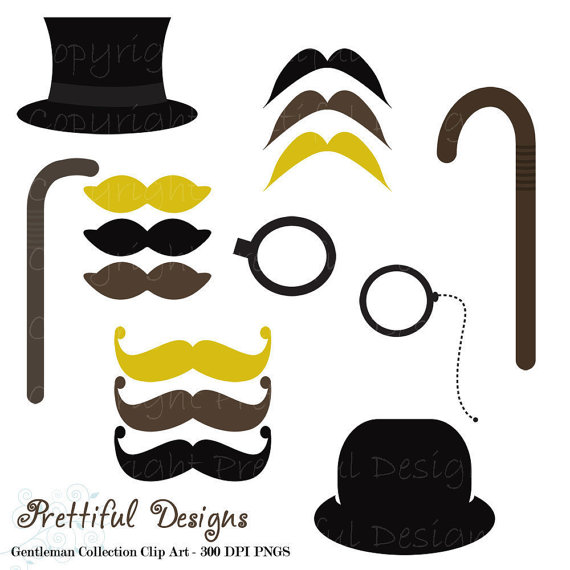 570x570 Mustache Clip Art Top Hat Monocle And Cane Gentleman Clipart