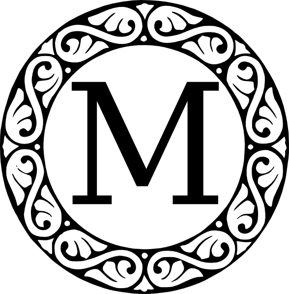 588x598 M Monogram Png, Svg Clip Art For Web