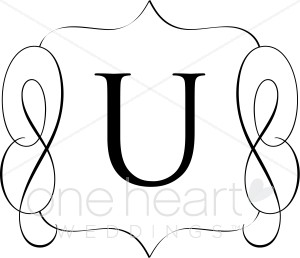 300x258 Monogram U Clip Art Wedding Monograms