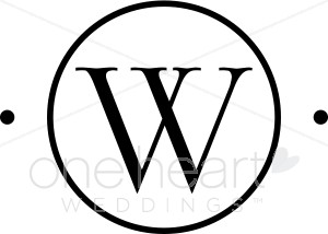 300x214 Monogram W Clip Art Wedding Monograms