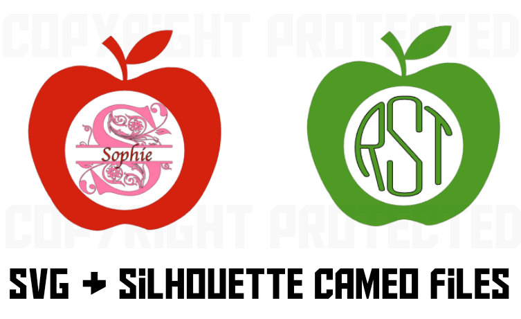 753x461 Svg Cutting Files Apple Monogram Svg