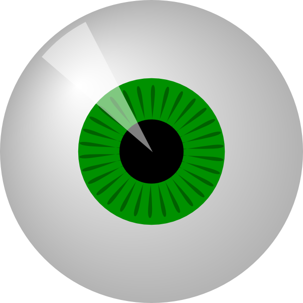 600x600 Green Eye Clip Art Free Vector 4vector