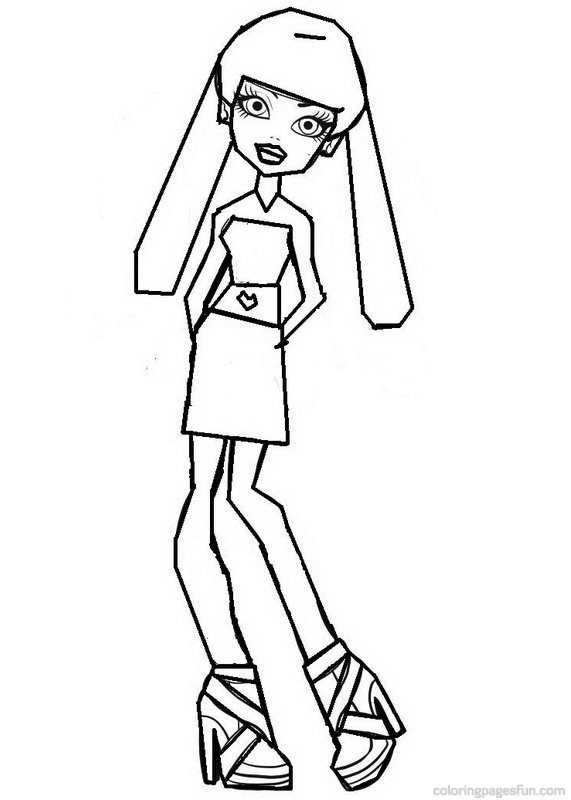 571x800 Blond Monster High Coloring Pages Free Printable Coloring Pages