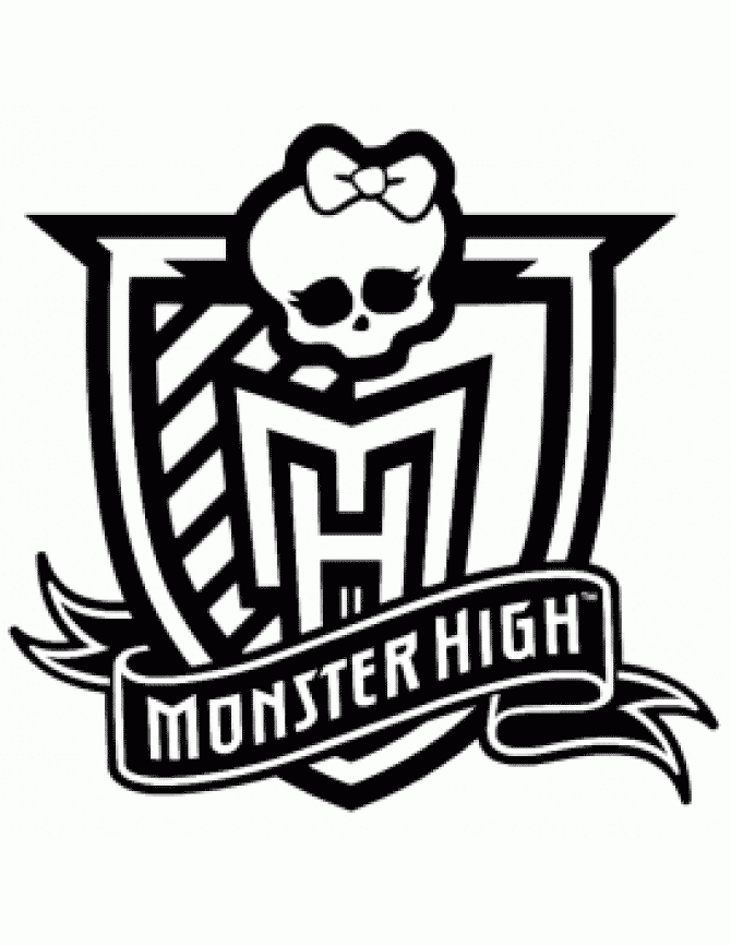 670x867 Monster High Logo Coloring Page H Amp M Coloring Pages