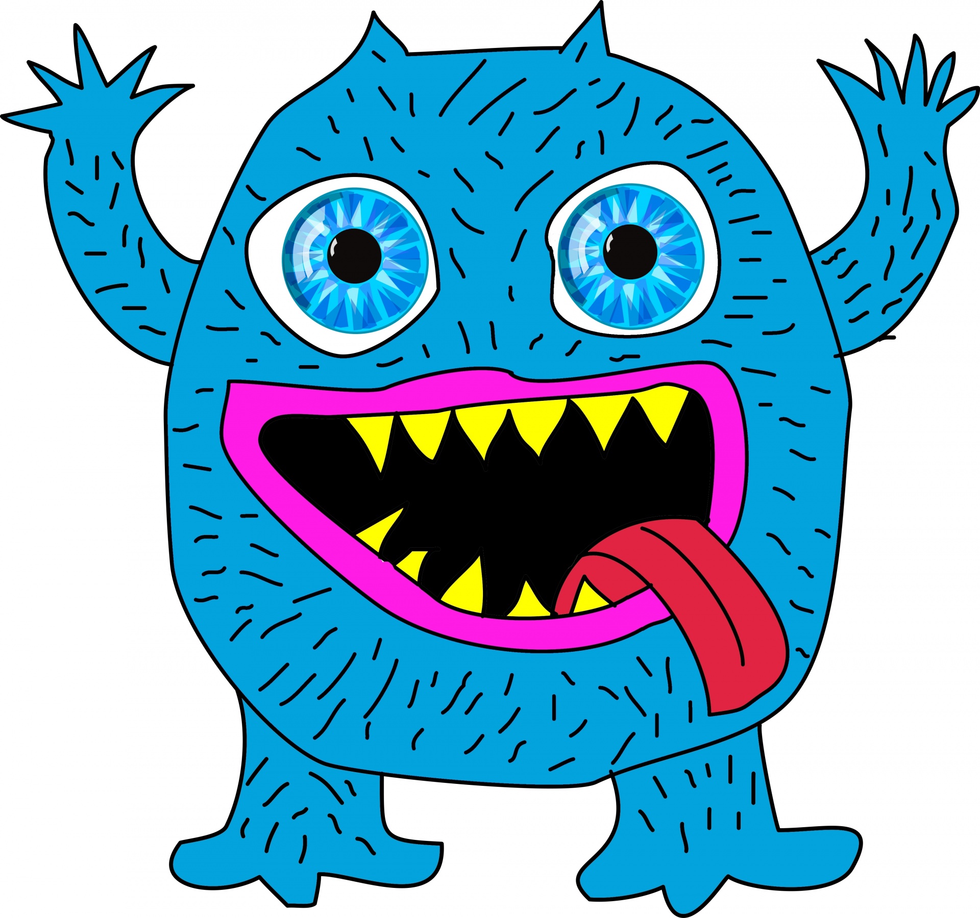 1920x1800 Blue Monster Free Stock Photo