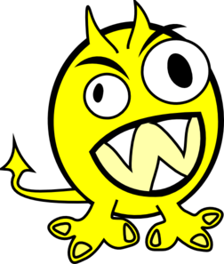 252x297 Yellow Monster Clip Art