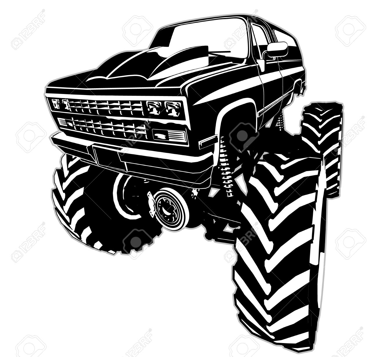 1300x1231 Monster Truck Clip Art
