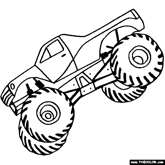 560x560 Monster Truck Clipart Black And White Free 2