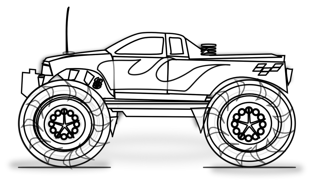 1024x608 Free Printable Monster Truck Coloring Pages For Kids Coloring