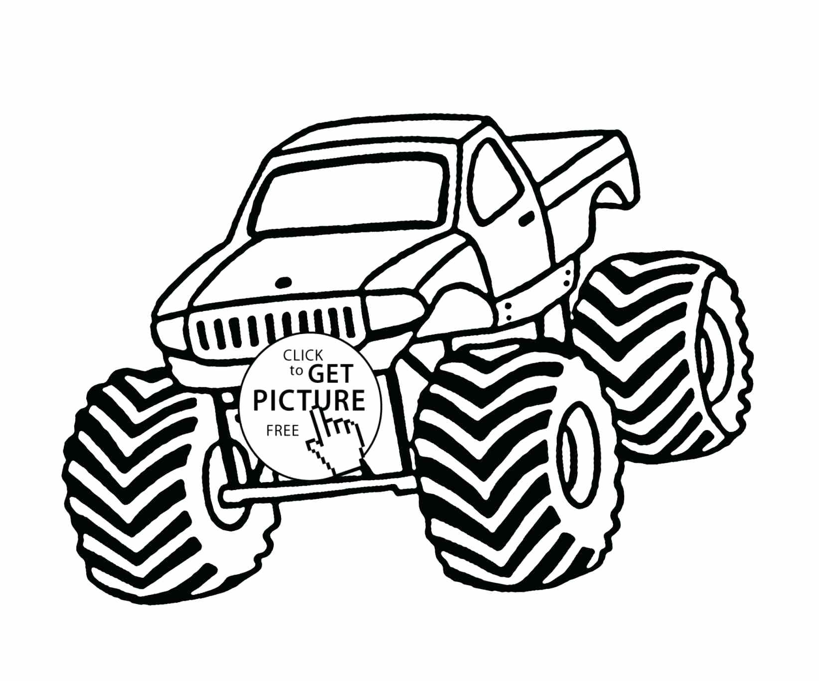 Monster Truck Line Art | Free download on ClipArtMag