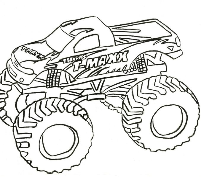 678x600 Monster Truck Coloring Pages Web Art Gallery Monster Jam Coloring