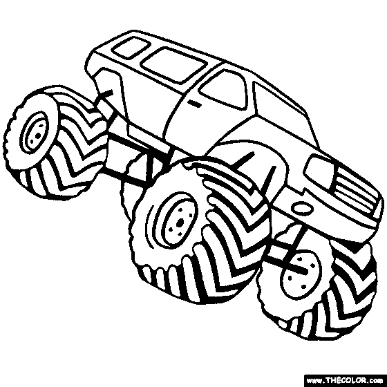 560x560 Monster Truck Coloring Pages