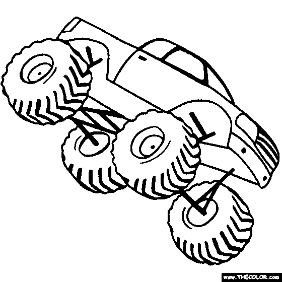 560x560 Monster Truck Clipart Black And White Free 4
