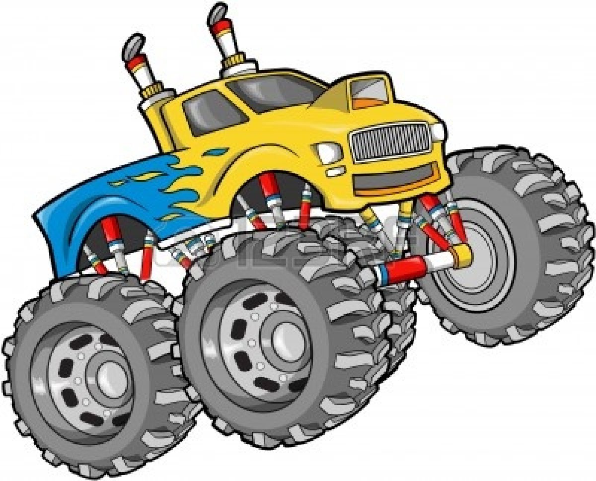 1200x969 Monster Truck Vector Illustration Stock Kid'Room Clip Art