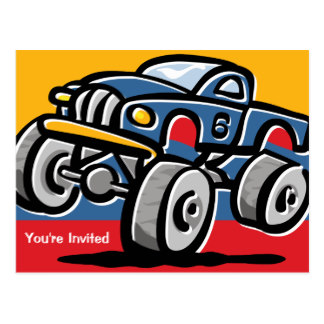 324x324 Monster Truck Postcards Zazzle