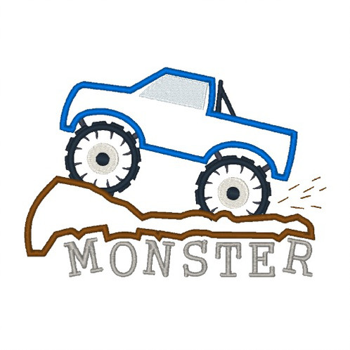 498x498 Monster Trucks Machine Embroidery Cross Stitch Embroiddesigns