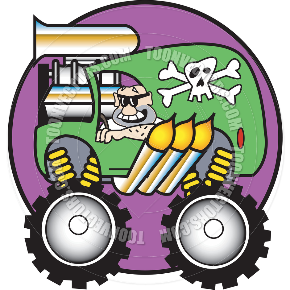 940x940 Cartoon Monster Truck Vector Illustration By Clip Art Guy Toon