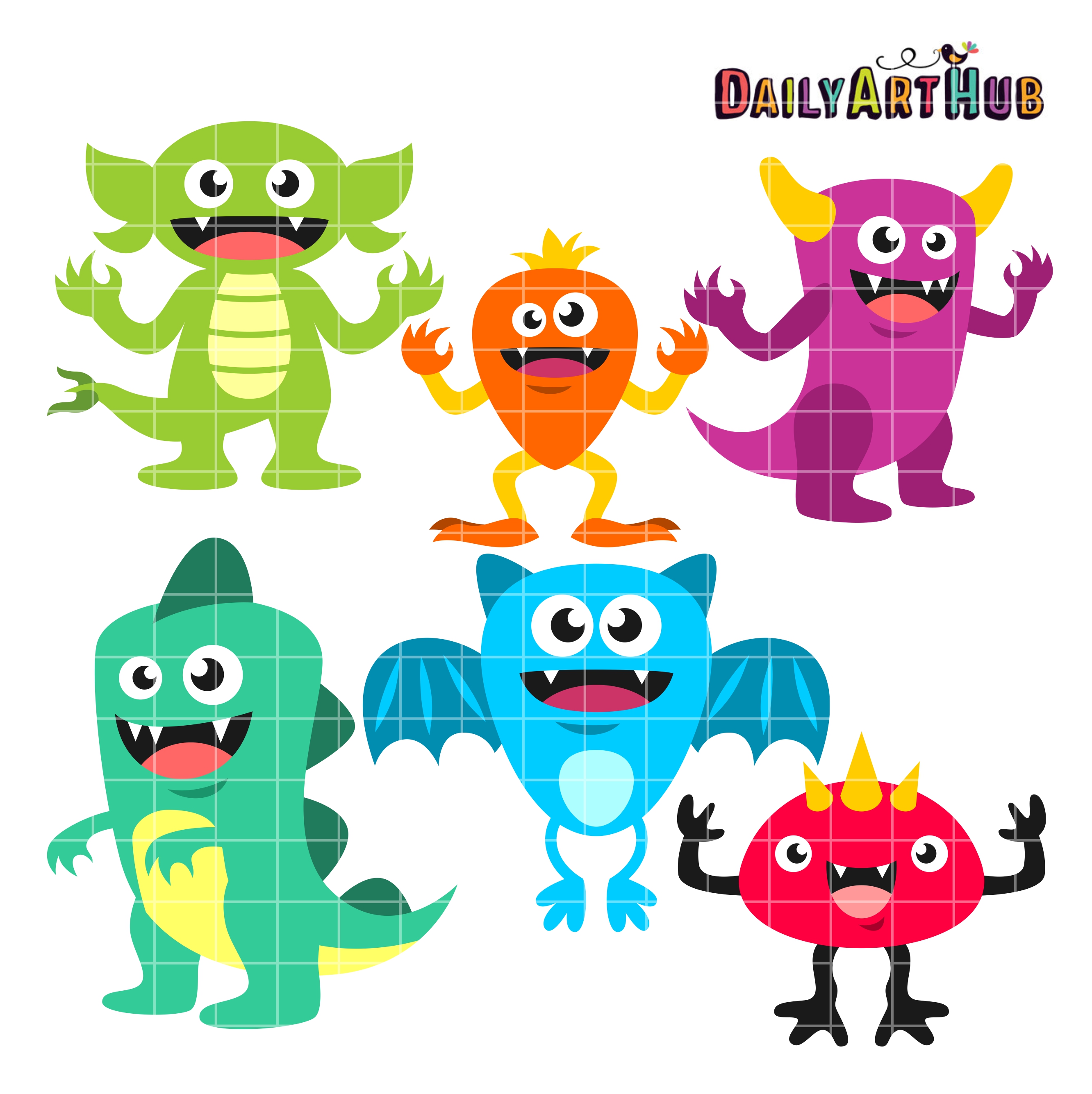 2664x2670 Monsters Clip Art