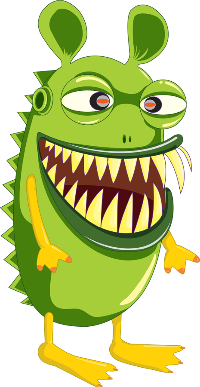 640x1238 Alien Clipart Mean Monster