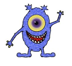 236x218 Girly Monsters Clipart