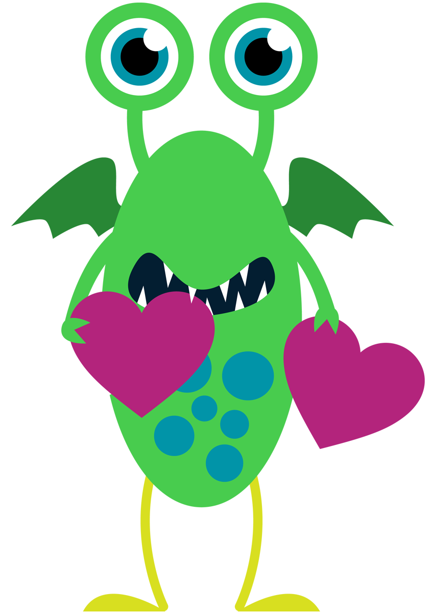 848x1200 Happy Monsters Clipart