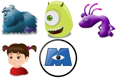 390x260 Monsters Inc Iconset (5 Icons) Iconshock