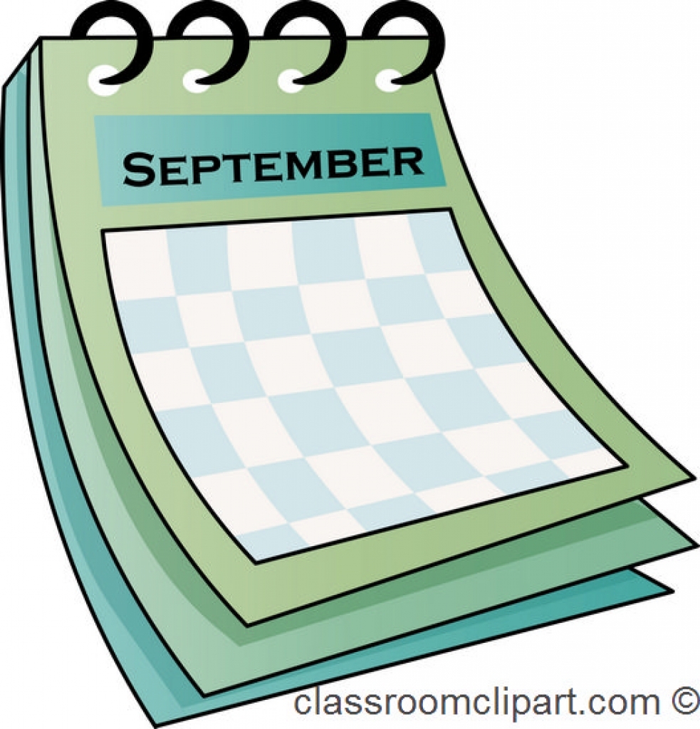 983x1024 September Month Calendar Clipart