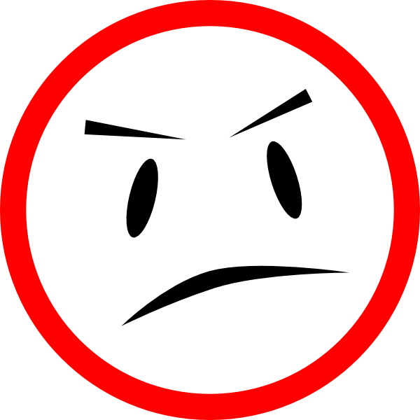 600x600 Angry Face Clipart