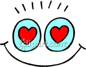 300x235 Smiley Face With Hearts For Eyes